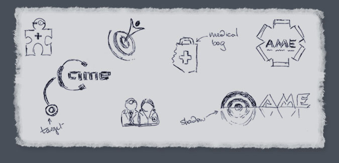 KMS Creative Design design process for logos step 1